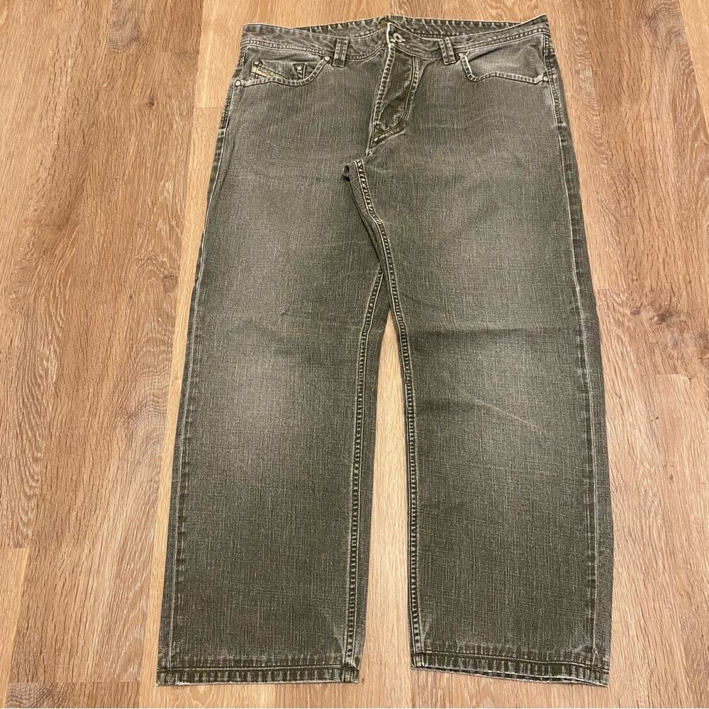 Diesel Industry Straight Leg Gray Denim Jeans Size 38 VTG Classic Grunge Fall